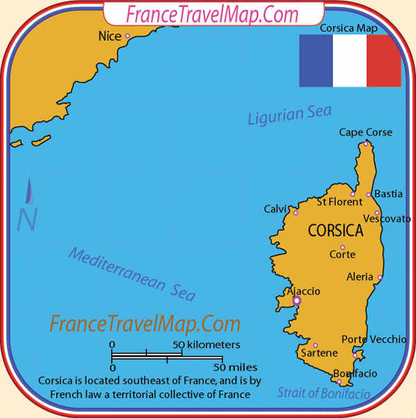 France Corsica Map